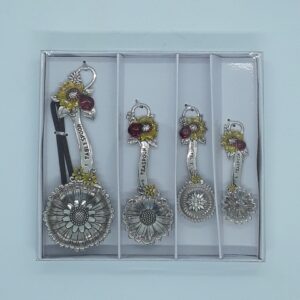 Metal Measuring Spoons Set Sunflower