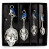 Metal Measuring Spoons Set Blue Bird - Image 3