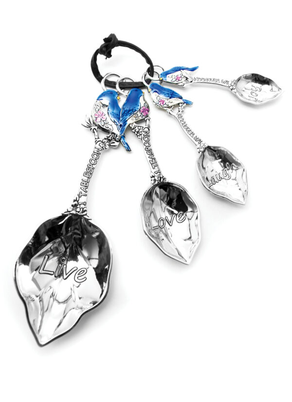 Metal Measuring Spoons Set Blue Bird - Image 2