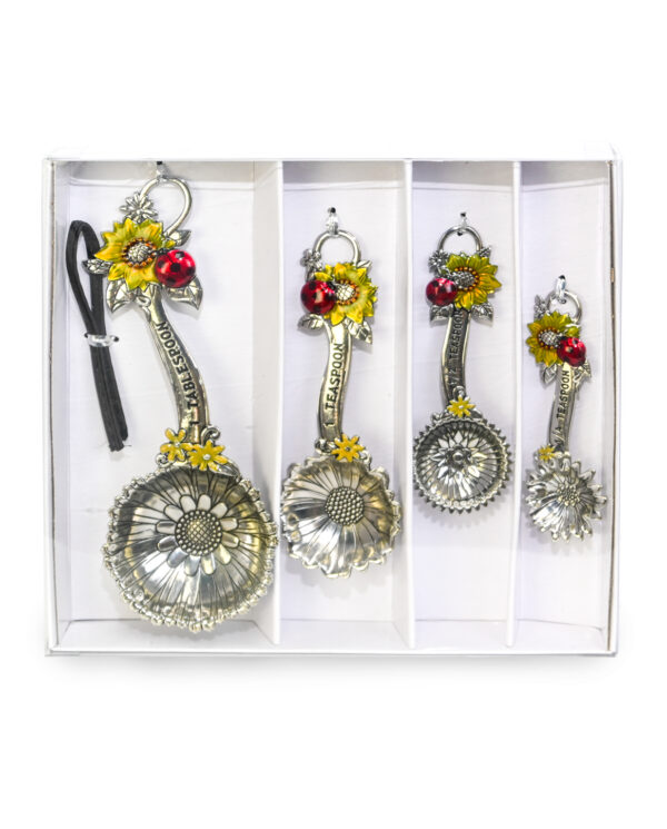 Metal Measuring Spoons Set Sunflower - Image 3