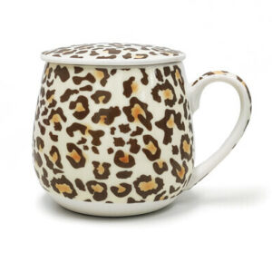 Tea Infuser Mug Leopard Print