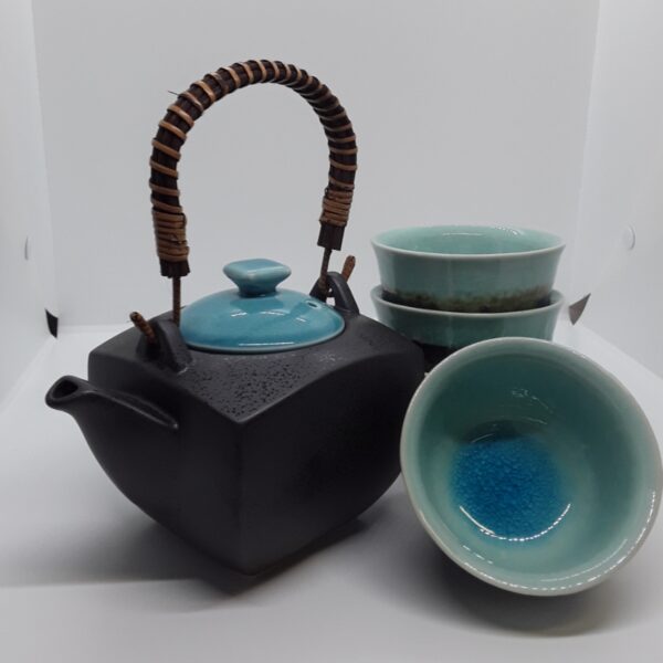 Japanese Mino Ware Handcrafted Ceramic Tea Gift Set