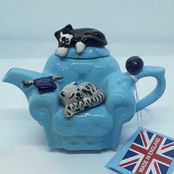 Cats Chair Blue Teapot