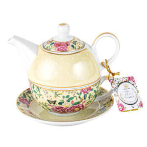 Tea for One - Floral Garden Cream