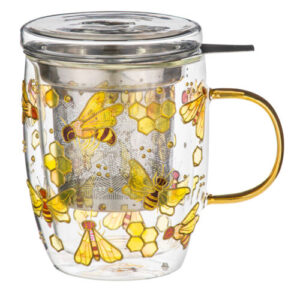 Ashdene Natures Keepers Bee D/Walled Glass 3pc Infuser