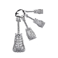 Metal Measuring Spoons Curious Cat set of 4