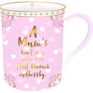 Mums Heart Mug Pink