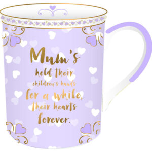 Mums Heart Mug Purple