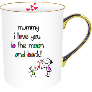 Mummy Crayon Mug with Gold Handle