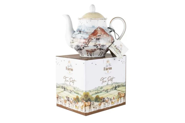 On the Farm Cows Tea Pot 1200ml Porcelain - Image 2