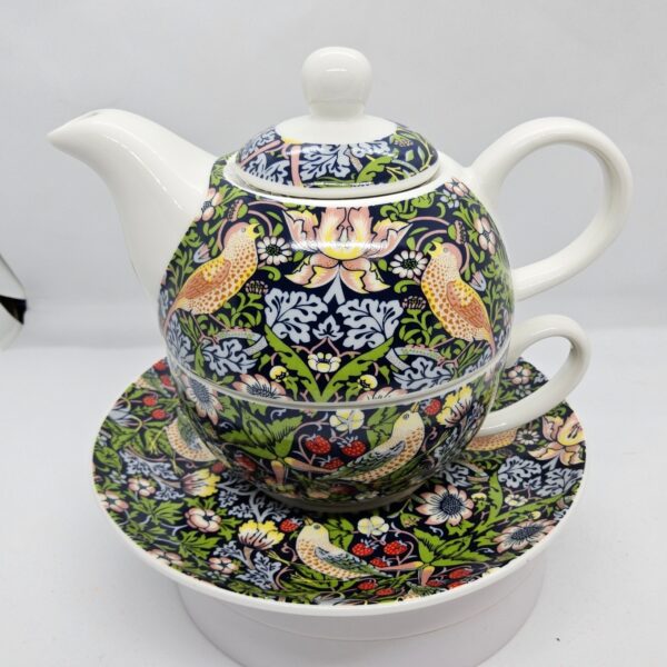 William Morris Blue Strawberry Thief Tea for One