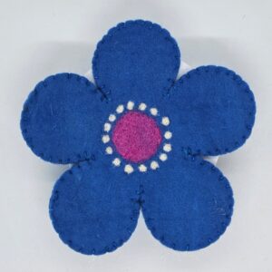 Felt Blue Flower Trivet