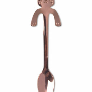 Sentimental Funny Hanging Cup Tea Spoon Cat Rose Gold