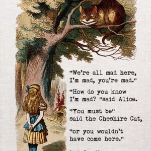 Alice In wonderland Tea towel MAD