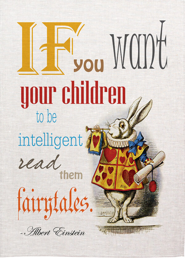 Alice In wonderland Tea towel, Intelligent kids