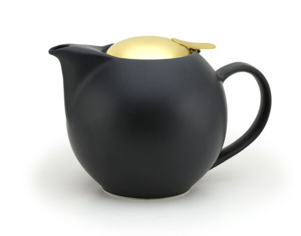 450ml Nobu Black Universal Teapot with Gold Lid