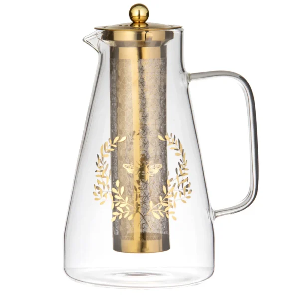 Elegant Bee Glass Infuser Jug