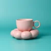 Cute Lottie Mug & Saucer Set - Pink