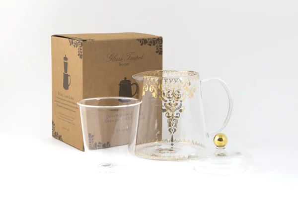 Elegant Moroccan Glass Infuser Teapot 800mL - Image 3