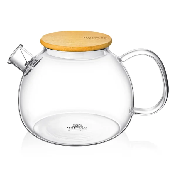Wilmax England Thermo Glass Teapot with Bamboo Lid,1500ml