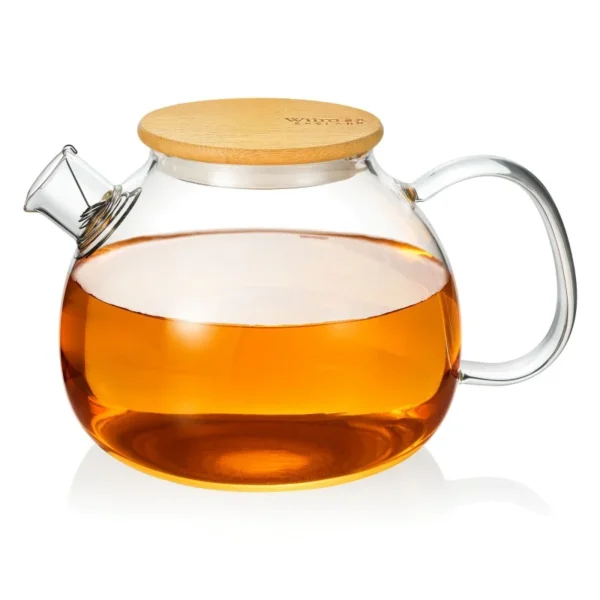 Wilmax England Thermo Glass Teapot with Bamboo Lid,1500ml - Image 2
