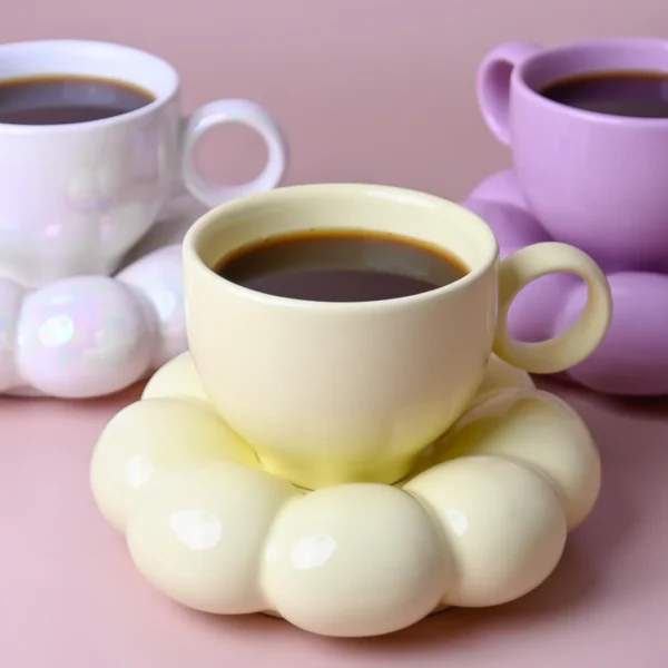 Cute Lottie Pearl White Mug & Saucer Set - Image 2