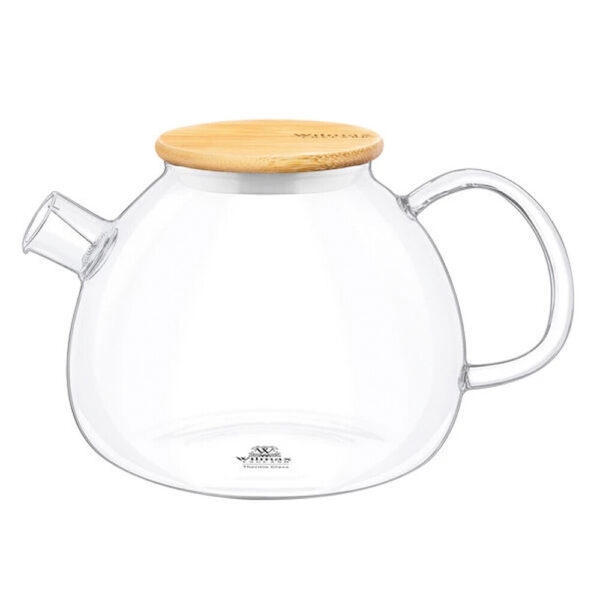 Wilmax England Thermo Glass Teapot with Bamboo Lid,1200ml