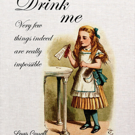 Alice In wonderland Tea towel Drink me