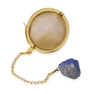 Crystal Tea Ball Infuser on Chain (Blue Lapis)