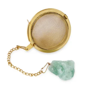Crystal Tea Ball Infuser on Chain (Fluorite Green)