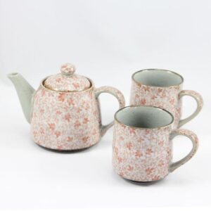 Kusa RED TEA MUG Japanese Tea for Two Set