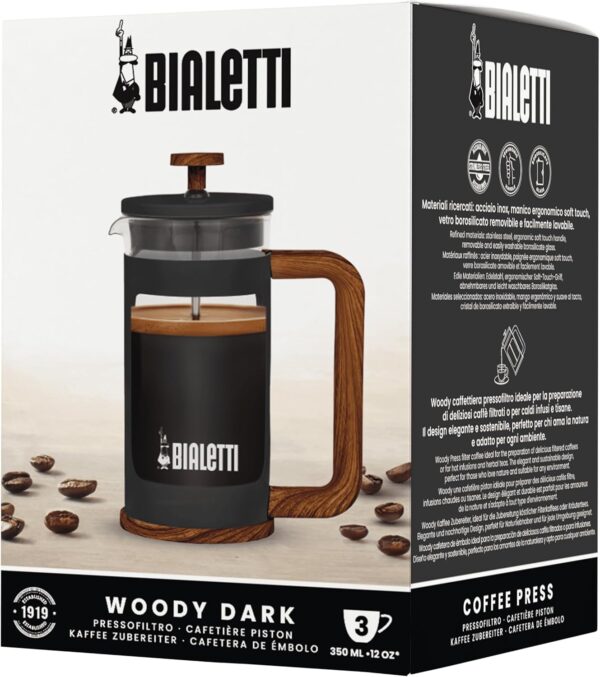 Bialetti Woody Black Coffee Press 3 Cuppa - Image 3