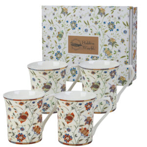 India Silk Royale 4pc Mug Set