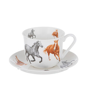 Breaky Horses By Charlotte Cup & Saucer