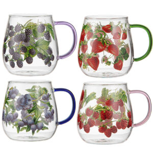 Berry Bliss Glass Mugs