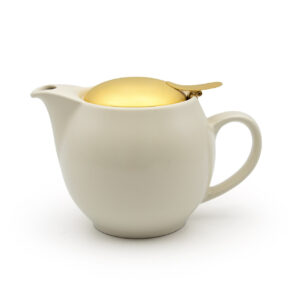 450ml Silky Ivory Universal Teapot with Gold Lid