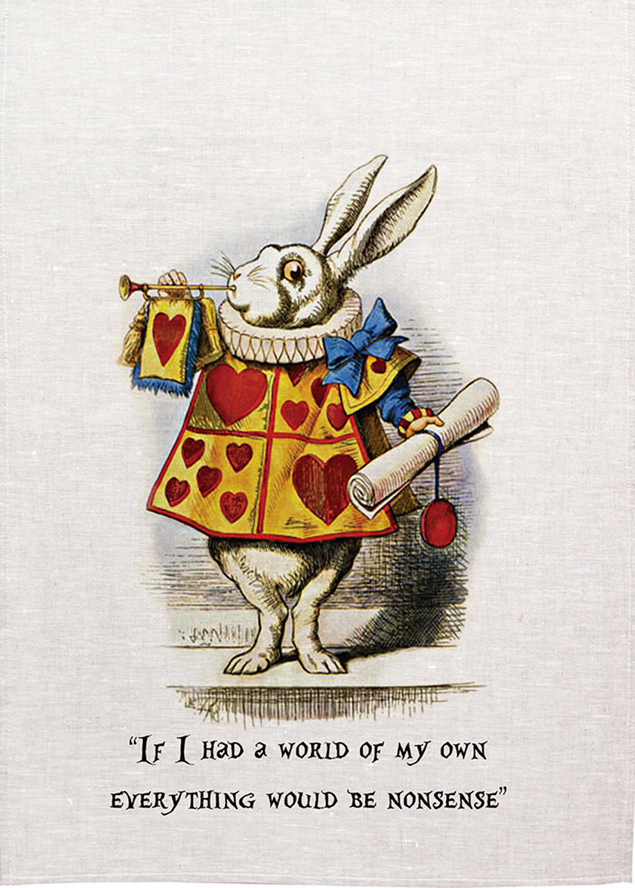Alice In wonderland Tea towel Nonsense