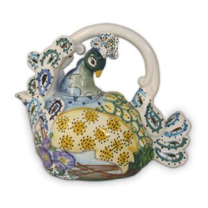 BLUE PEACOCK TEAPOT