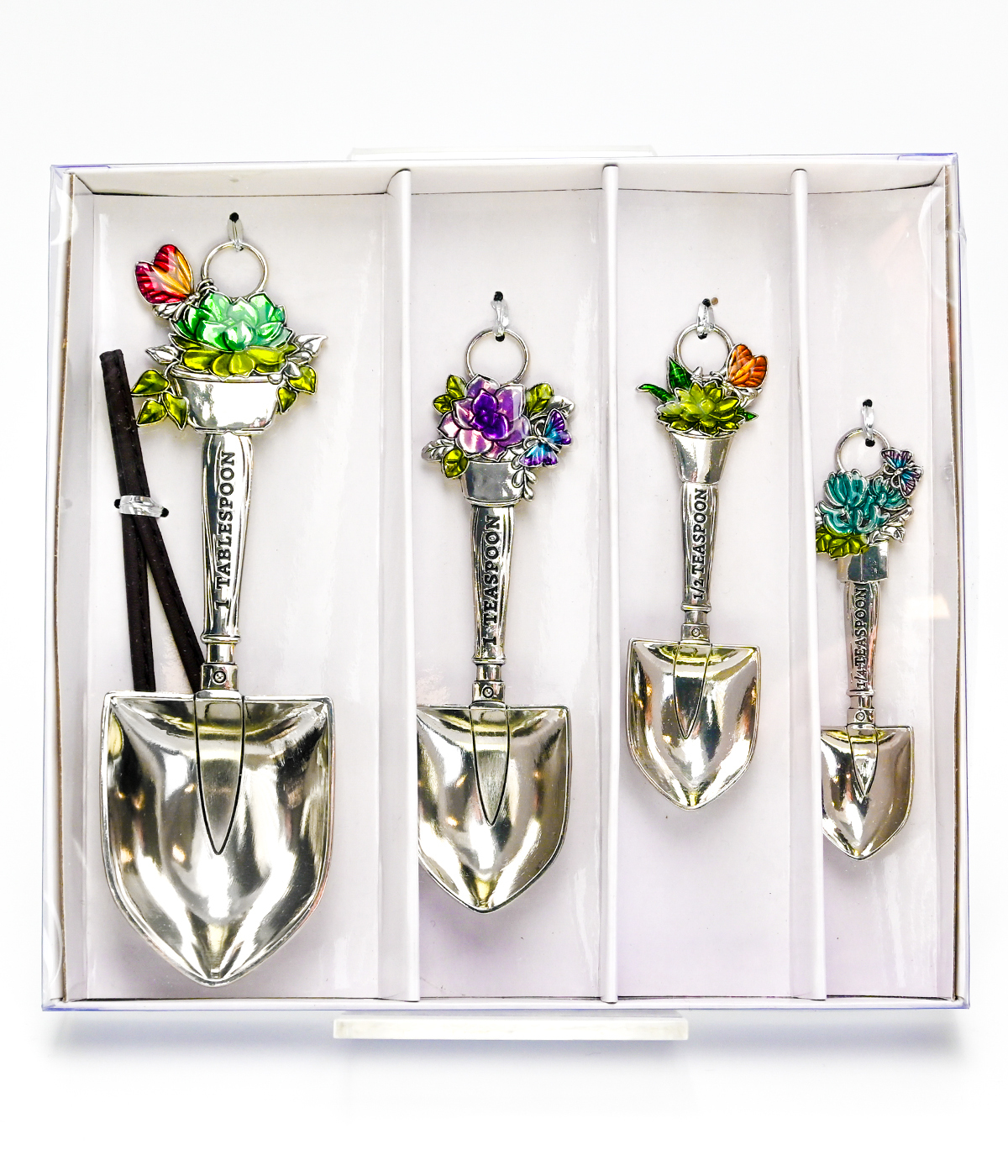 Measuring Spoons Garden Succulents and butterflies set