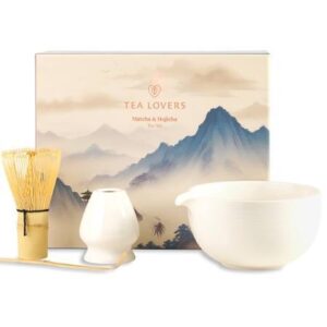 Matcha White Bowl With Spout Gift Set