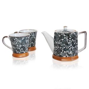 2 Cup Japanese Paisley Teapot Set
