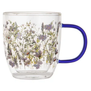 Wildflowers Indigo D/Walled Glass Mug