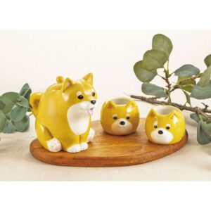Cute Shiba Puppies Tea Set