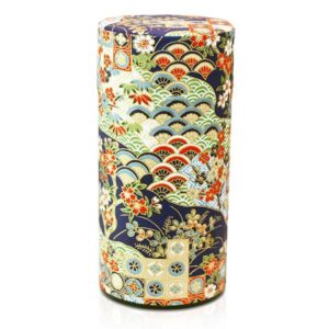 Seikaiha Navy Origami Canister 200g