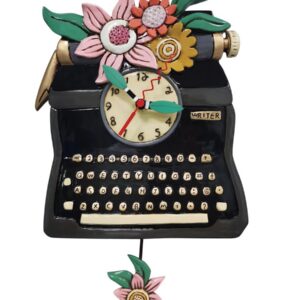 Black Vintage Writer Clock
