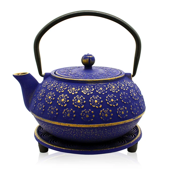 Blue Blossom Iron Teapot 600ml