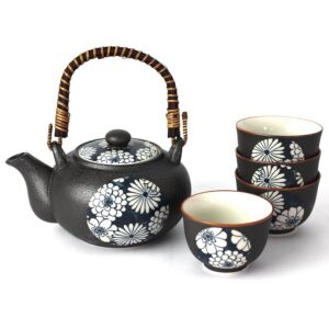 Hana Zome 4 Cup Japanese Tea Set