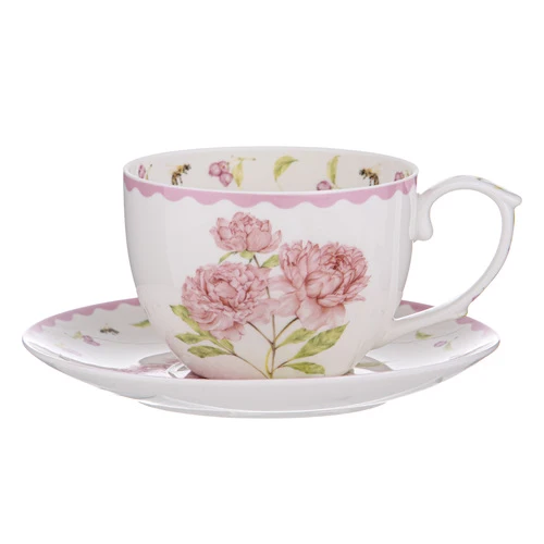 Garden Bouquet Peony Pink Cup & Saucer - Image 3