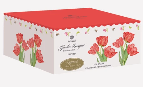 Garden Bouquet Tulip Red Cup & Saucer - Image 4