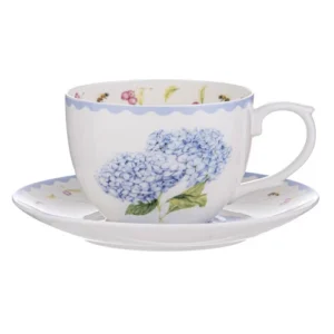 Garden Bouquet Hydrangea Blue Cup & Saucer